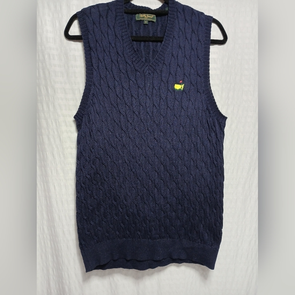 Bobby Jones Golf V Neck Cable Knit 100% Cotton Men's Vest. Size M